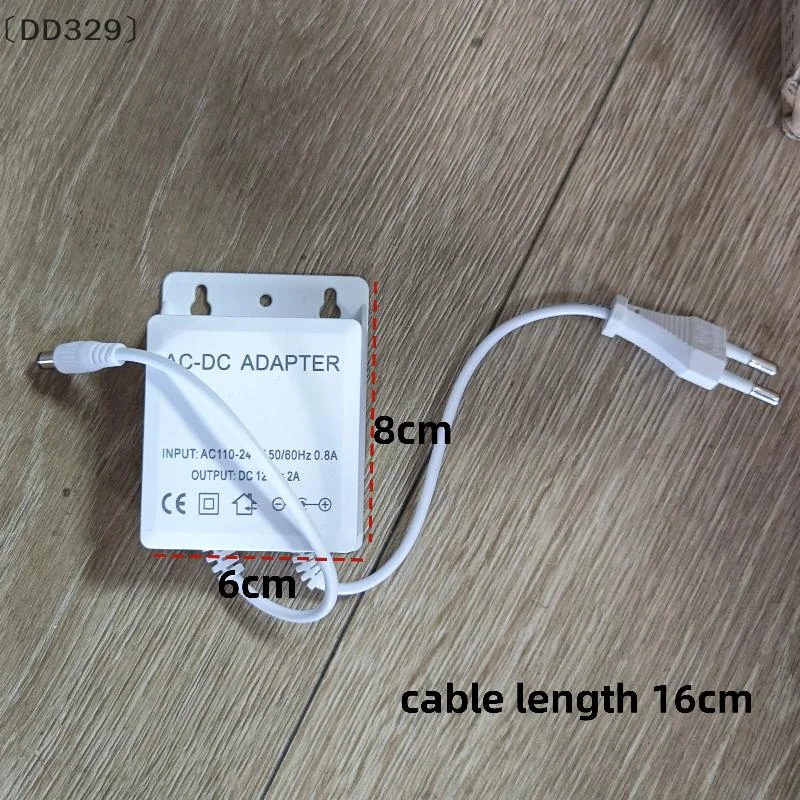 〔DD329〕 Waterproof Power Adapter DC12V 2A EU Plug For CCTV Security Surveillance AHD Camera Charger NVR DVR Input AC100V-240V