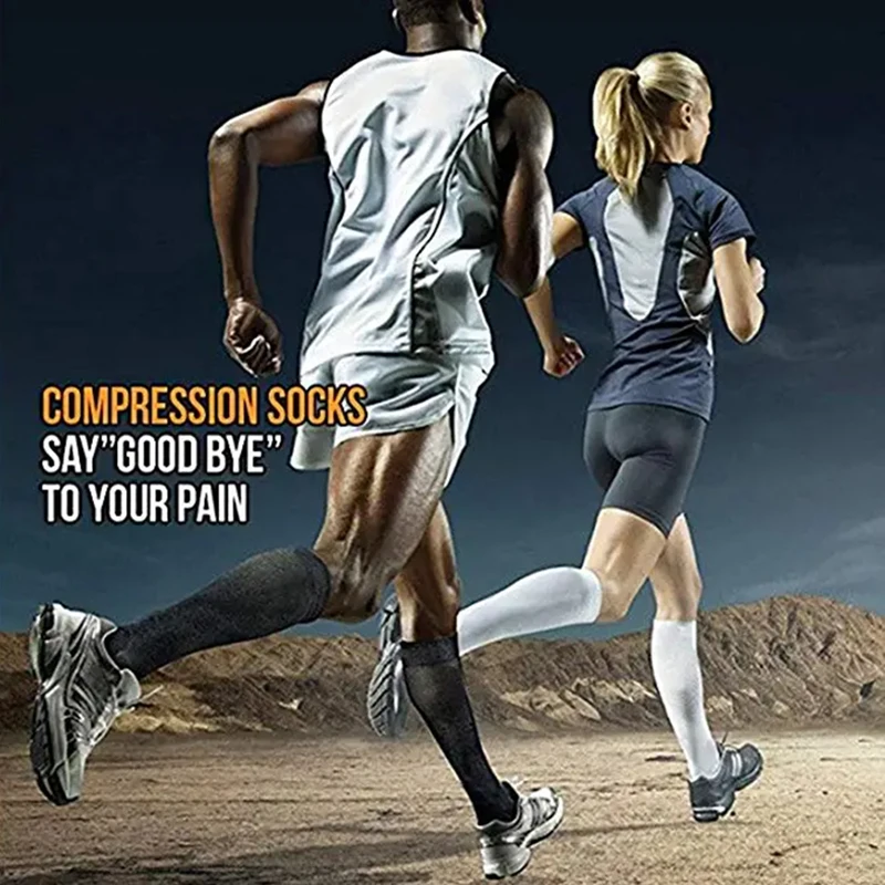 3 Pairs Running Compression Socks For Men Women Football Cycling Golf Sports Socks Medical Varicose Anti Fatigue Pregnancy