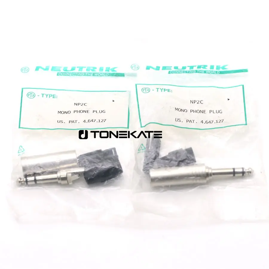 NEUTRIK NP2C/NP2C-B ÷  ų 2  6.35mm 6.5mm ׷  ÷, Ʈ 6.35mm , 20 