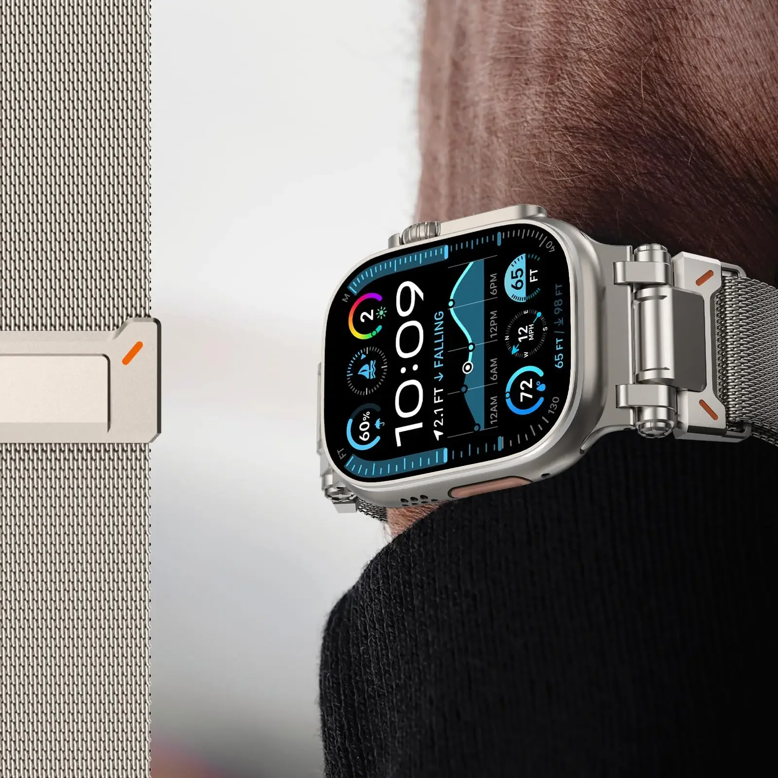 Stainless Steel Magnetic Milanese Loop Watch Band Strap