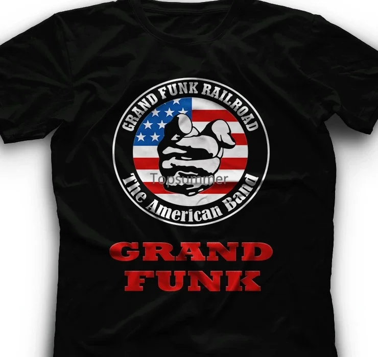 

1970S WeRe An American Band Grand Funk Railroad America Flag Take Me T Shirt