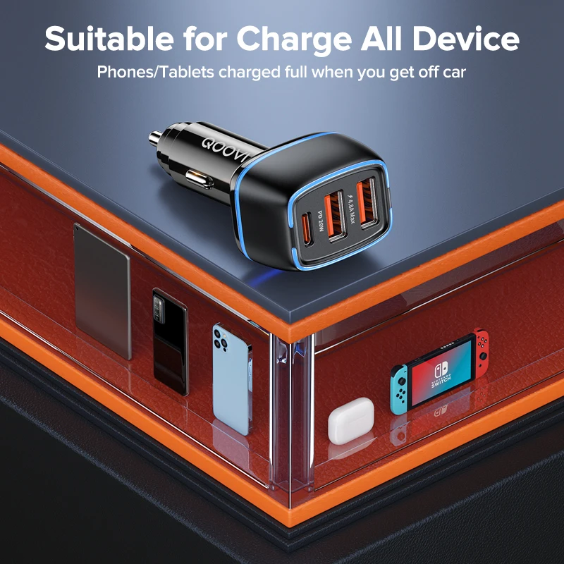 Thlevel 3.0 USB Quick Charger Socket, 12V/24V Dual USB Charger