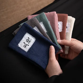 Water absorbing linen tea towel traditionalChinese creative tea mat cloth tea party home kitchenaccessorie handmade quick drying 1