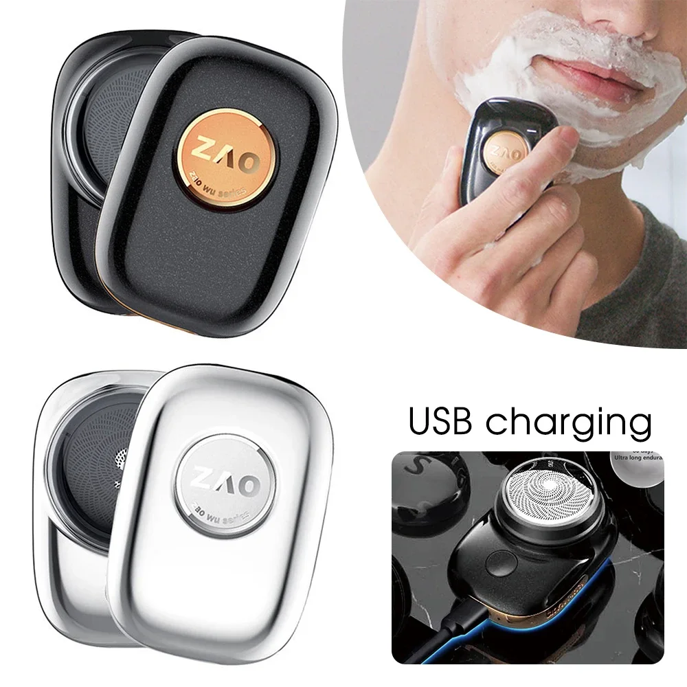 2024 New Portable Mini Light Waterproof Electric Zao Shaver USB Rechargeable Wet Dry Painless Face Beard Shaver For Home Travel 5