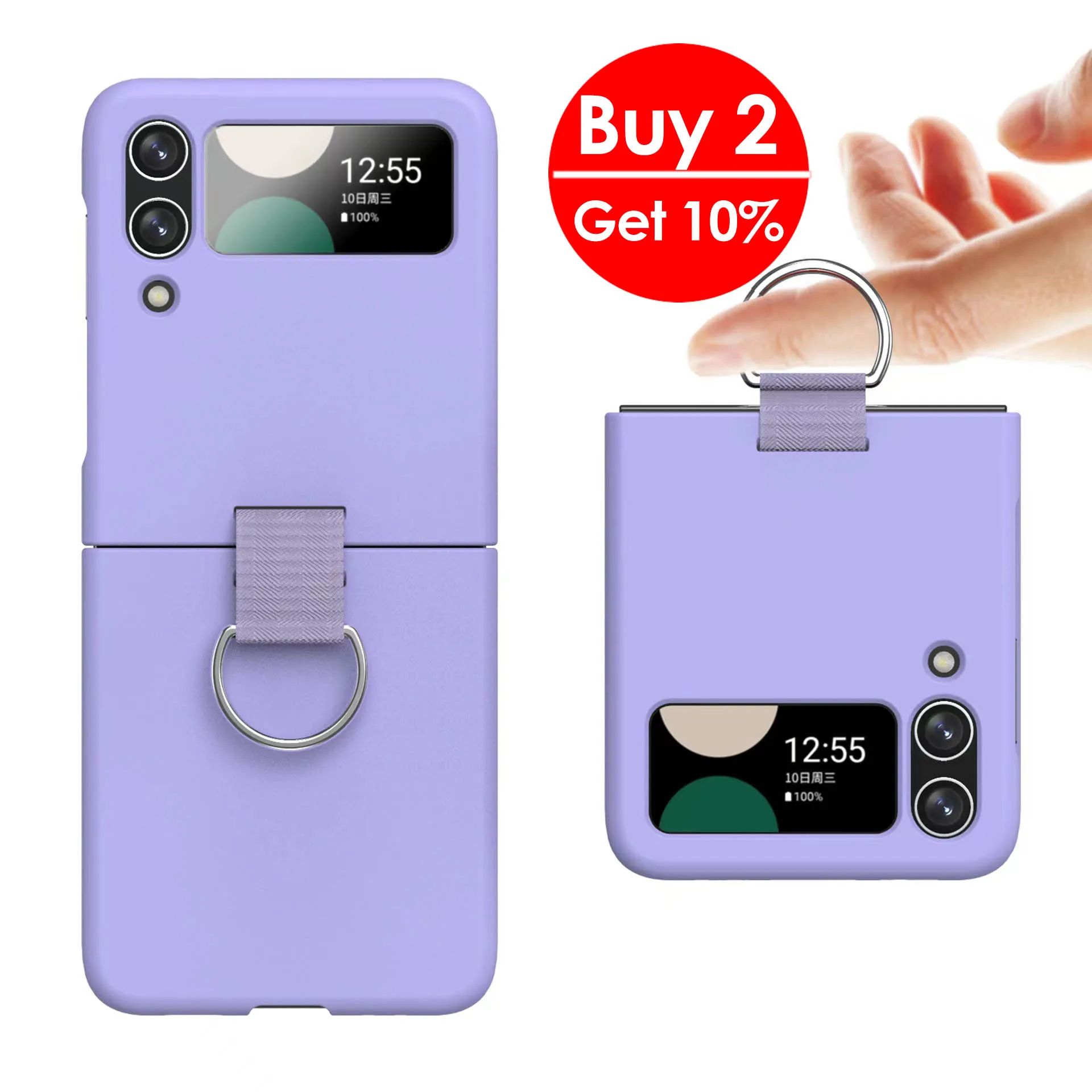 Luxury Matte PC Armor Finger Ring Grip Case - Candy  Edition