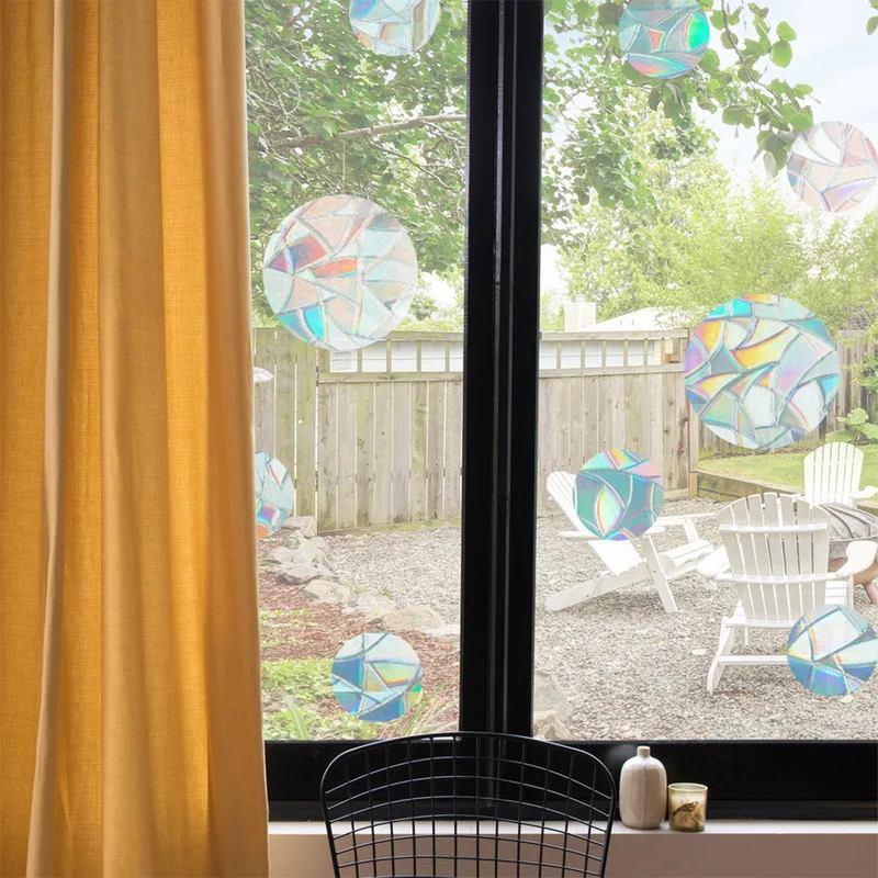 Naklejki na ścianę z motywem lusterko okienne tęczowej naklejki okno dekoracyjne do sypialni naklejka na wystrój domu twórca tęczy