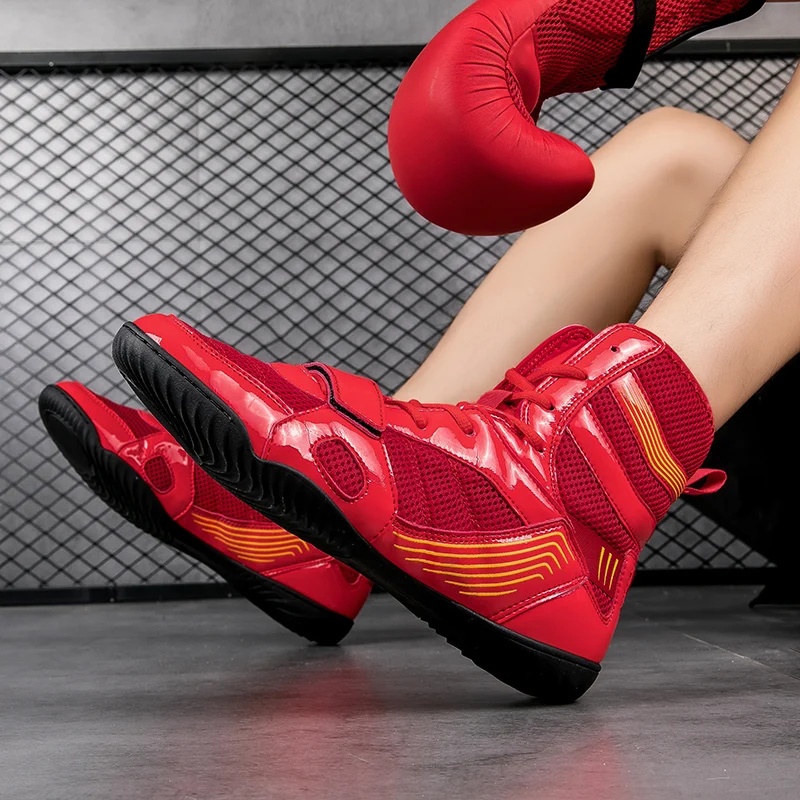 Fashion New Simple Wrestling Shoes Professional Boxing Shoes Men's Women's Training Breathable Multicolor Wearable Sports
