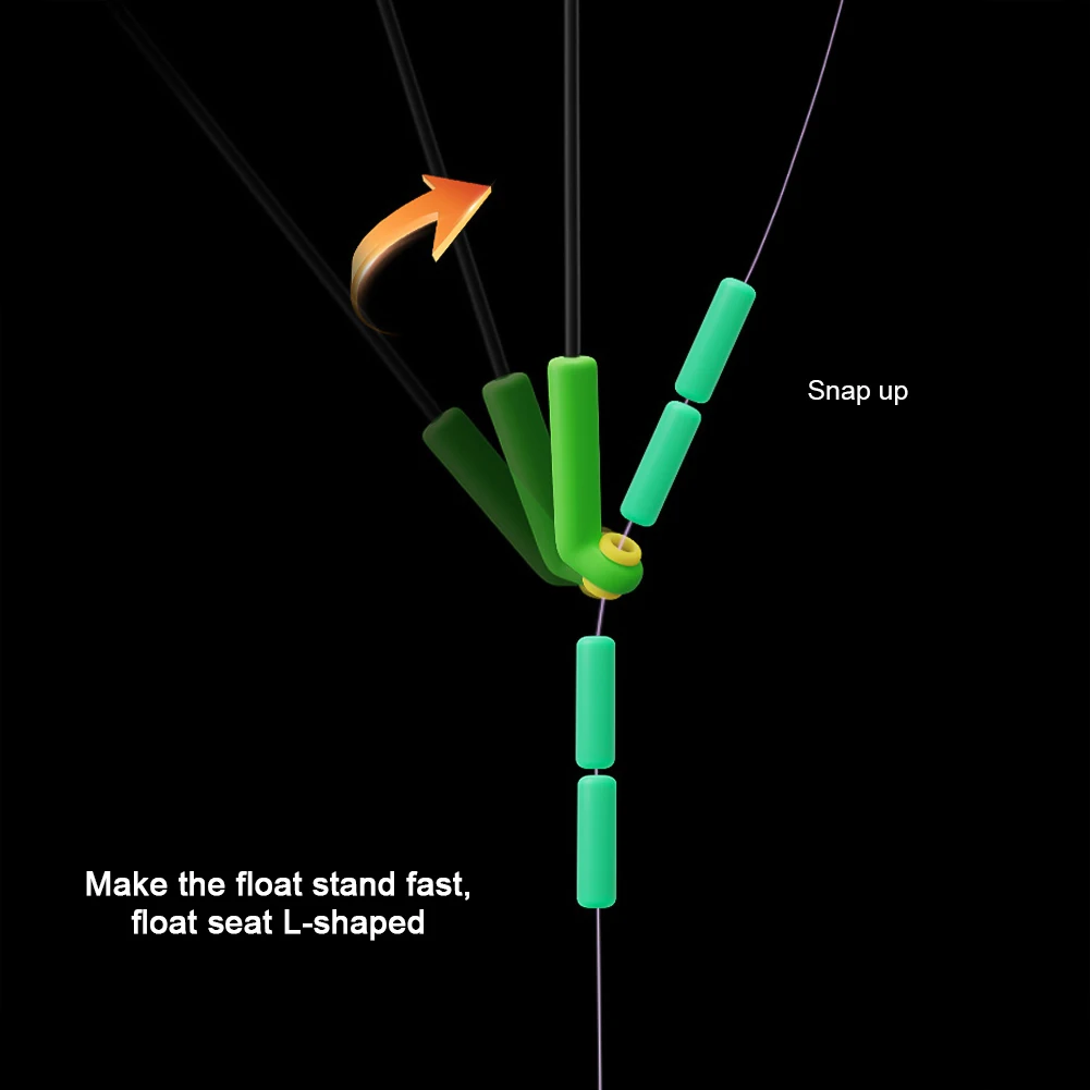 30Pc Drift Float Connector Base Rest Silicone Bobber Seat Holder Stopper Fishing Gear Block Tackle Accessories Double Core Elbow