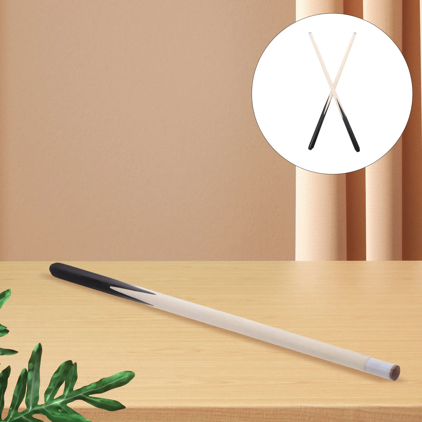 2Pcs 나무 당구 큐 미니 짧은 당구 스틱 청소년을위한 경량 부드러운 손잡이 휴대용 간편한 운송 보관