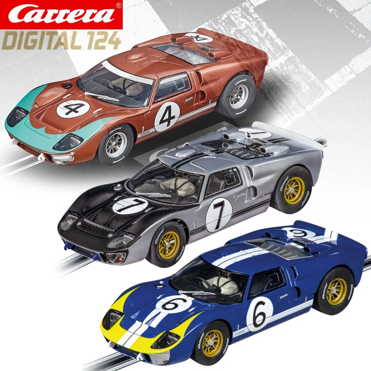 カレラスロットカーDigital124, 23896,フォードgt40,mmii,no.4