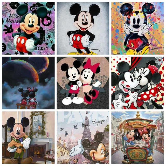 Disney Oil Painting By Number Mickey Mouse Minnie Paint By Numbers On  Canvas Cartoon Coloring By Numbers Acrylic Home Decoration - AliExpress