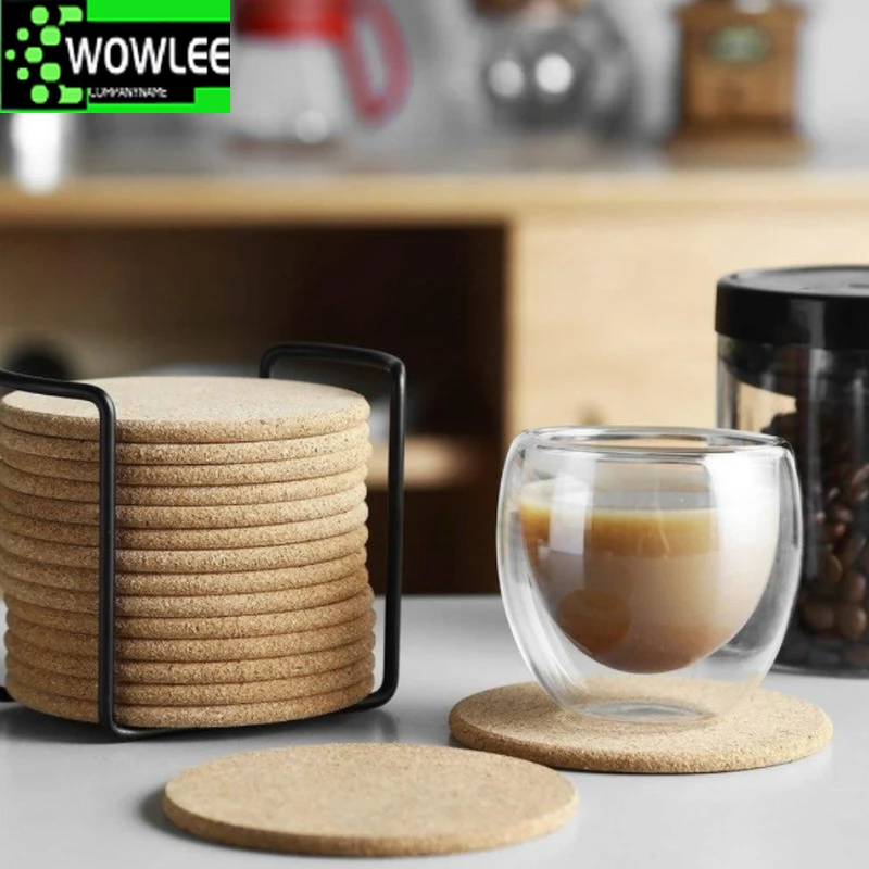 10Pcs Handy Round Shape Dia 9cm Plain Natural Cork Coasters Wine Drink Coffee Tea Cup Mats Table Pad For Home Office Kitchen New