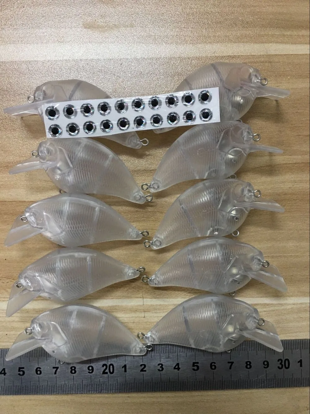 

10pcs Unpainted Crankbaits Hardbaits Fishing Lure Bodies 75mm 13.8g Blank lures S Cranks JS#364
