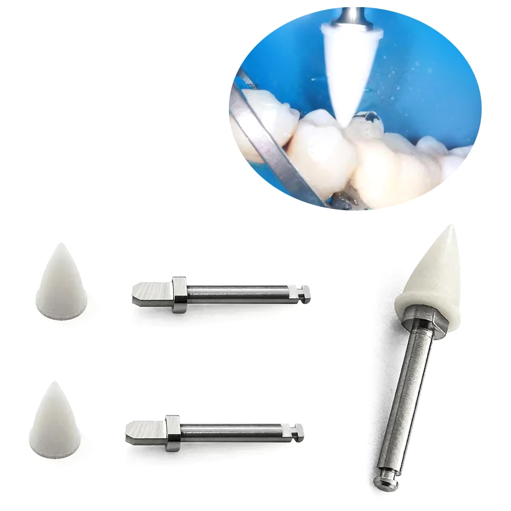 

Dentistry Lab Dental Silicon Ion Polishing Head Composite Polish Kit With Mandrel Teeth Polisher for Low-Speed Machine Polishing