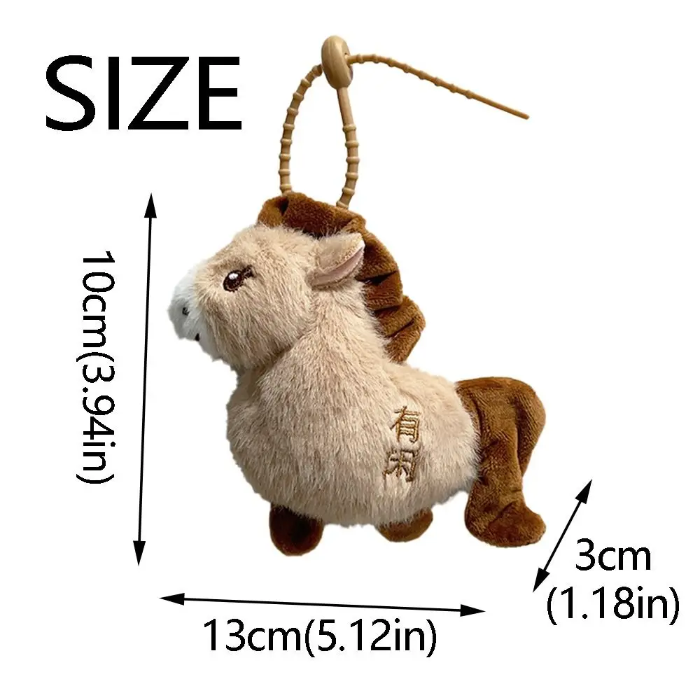 Cute Stuffed Animal Horse Cartoon Year of Horse Plush Horse Doll Pendant Blessing Words Plush Toys Zodiac Pony Figurine