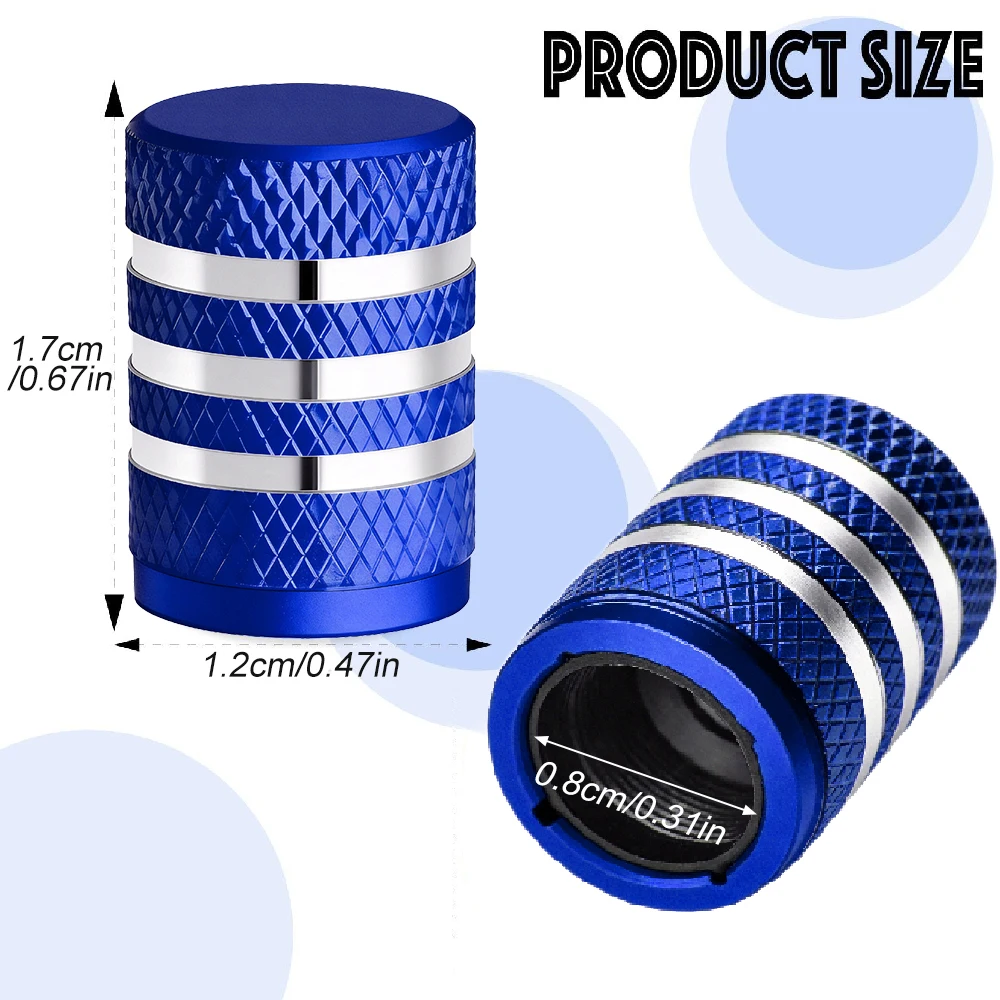 Universal Leak-Proof Corrosion-Resistant Tire Valve Stem Caps - Set of 4