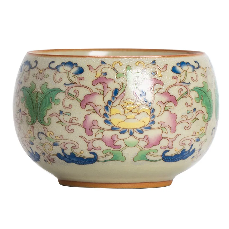 Chinese Kungfu Tea Cups Pottery Vintage Jingdezhen Cup Ceramic Teaware Teacups Ceramica Color Enamel Master Teacup