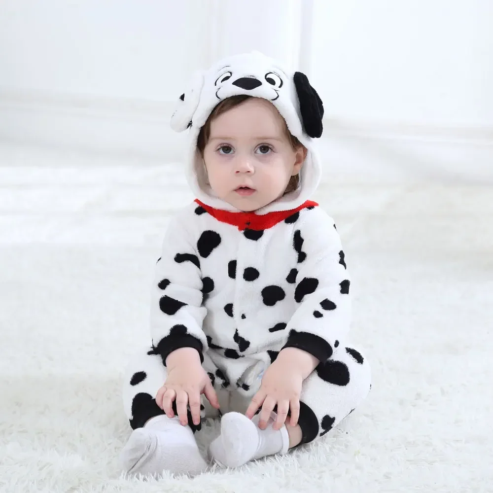Cosplay Costumes Baby Cosplay Dalmatians Spotty Dog Costume Sets Kigurumi Cartoon Animal Rompers Infant Toddler Jumpsuit Halloween Fancy Dress