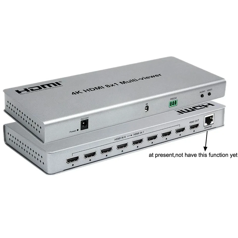 HDMIマルチビューアプレーヤー,8 in 1出力,4k,8x1,シームレス