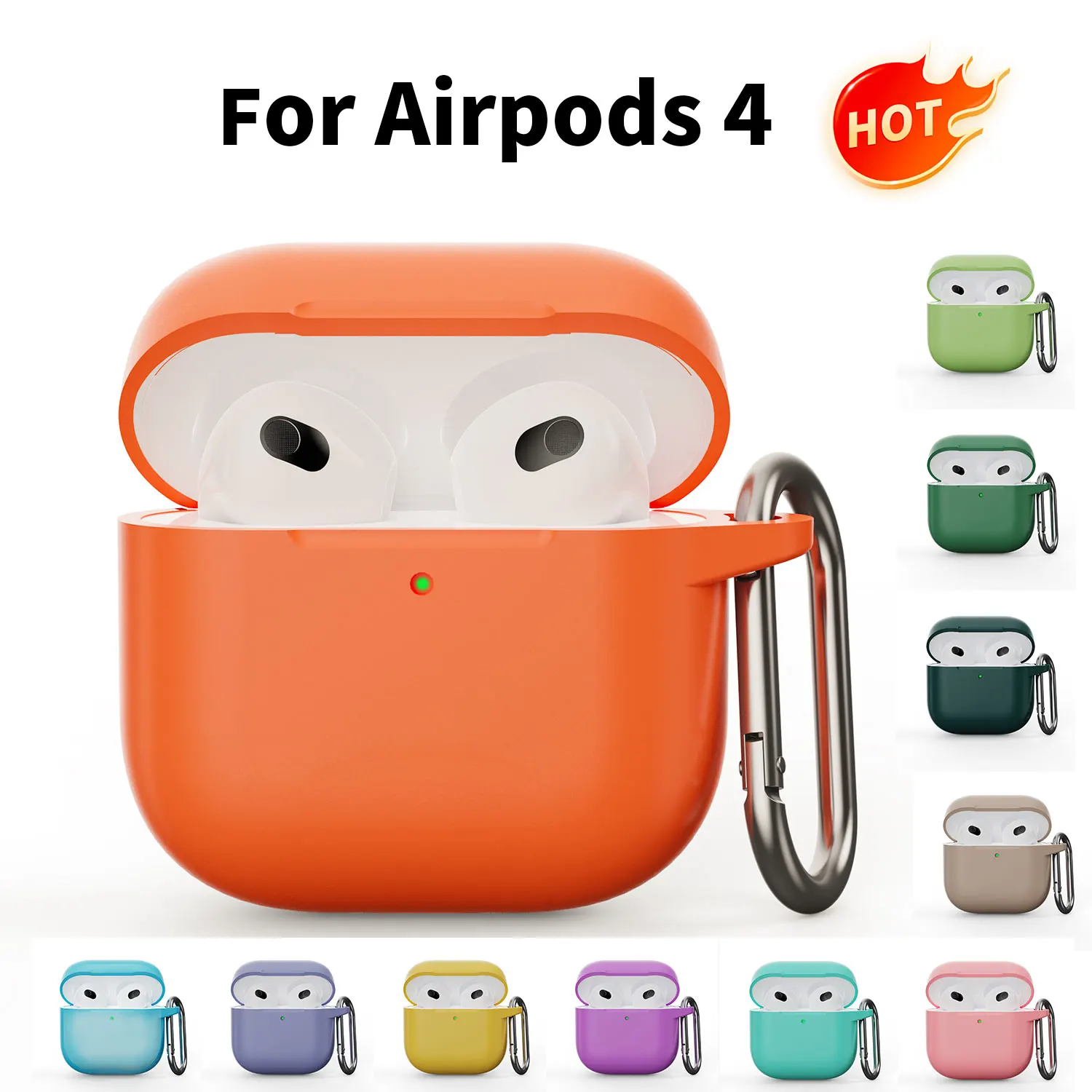 Enhanced Soft Silicone Earphone Case - Solid Color & Thickened Design
