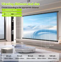 Projector Screen Metal Grey Anti-Light Reflective Screen for Home Theater Outdoor/Indoor Movie Screen - Image 2