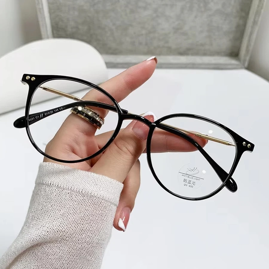 Anti-Blu Glasses Women Eyewear Retro Myopia Men Round Eyeglasses Frame Optical Computer Transparent Universal anti blue light glasses,eyeglasses frames,anti radiation glasses,eyewear frames,women glasses,fashion eyeglasses