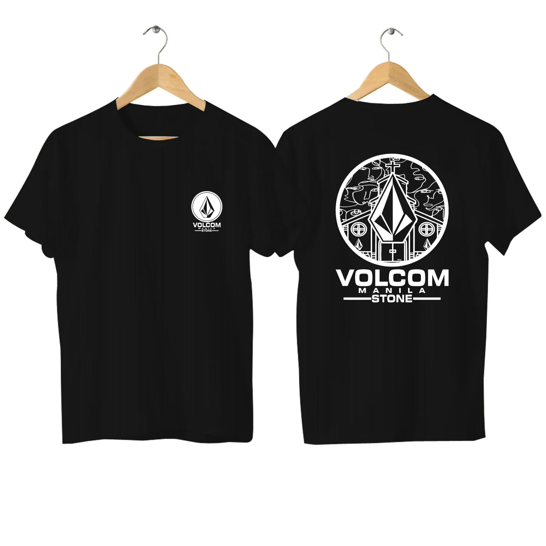 

Summer men's fashion T-shirt double-sided casual oversized Volcom Stone T-shirt graphic sports cotton top breathable street wear