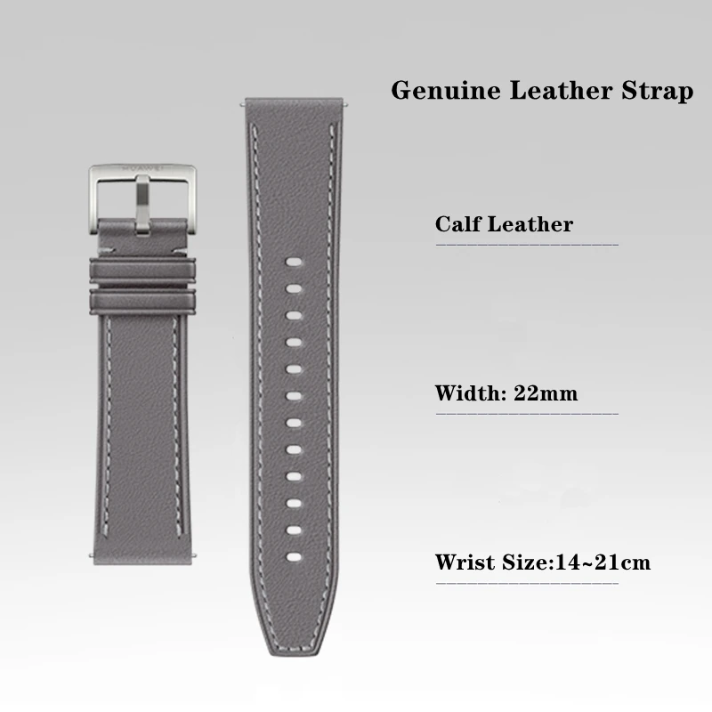 Premium Leather Watch Strap - 22mm, Vegan-Friendly