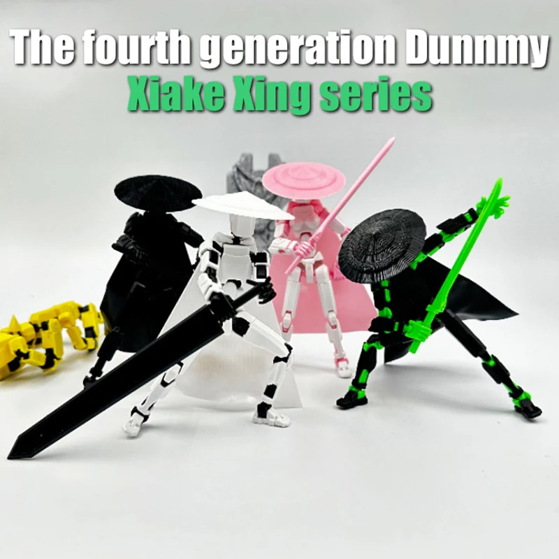 T13 Action Figure Assemble Toy Set - 13 3D Printed, Multi-jointed & Movable Pieces for Kids' Gaming - 4