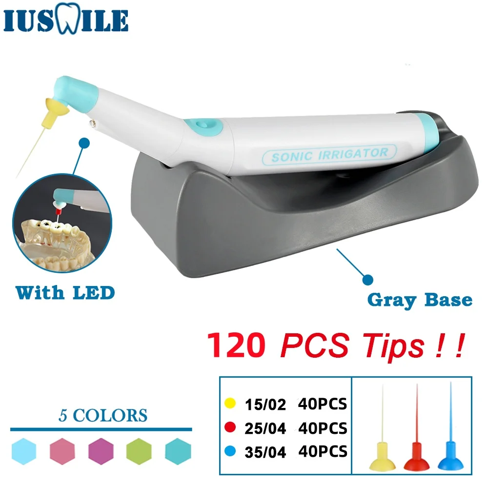 120 PCS Tips Dental Basic Oral LED Sonic Irrigator For Root Canal Treament Wireless Dentist Vibration Endo Cleaning Instrument dental equipment