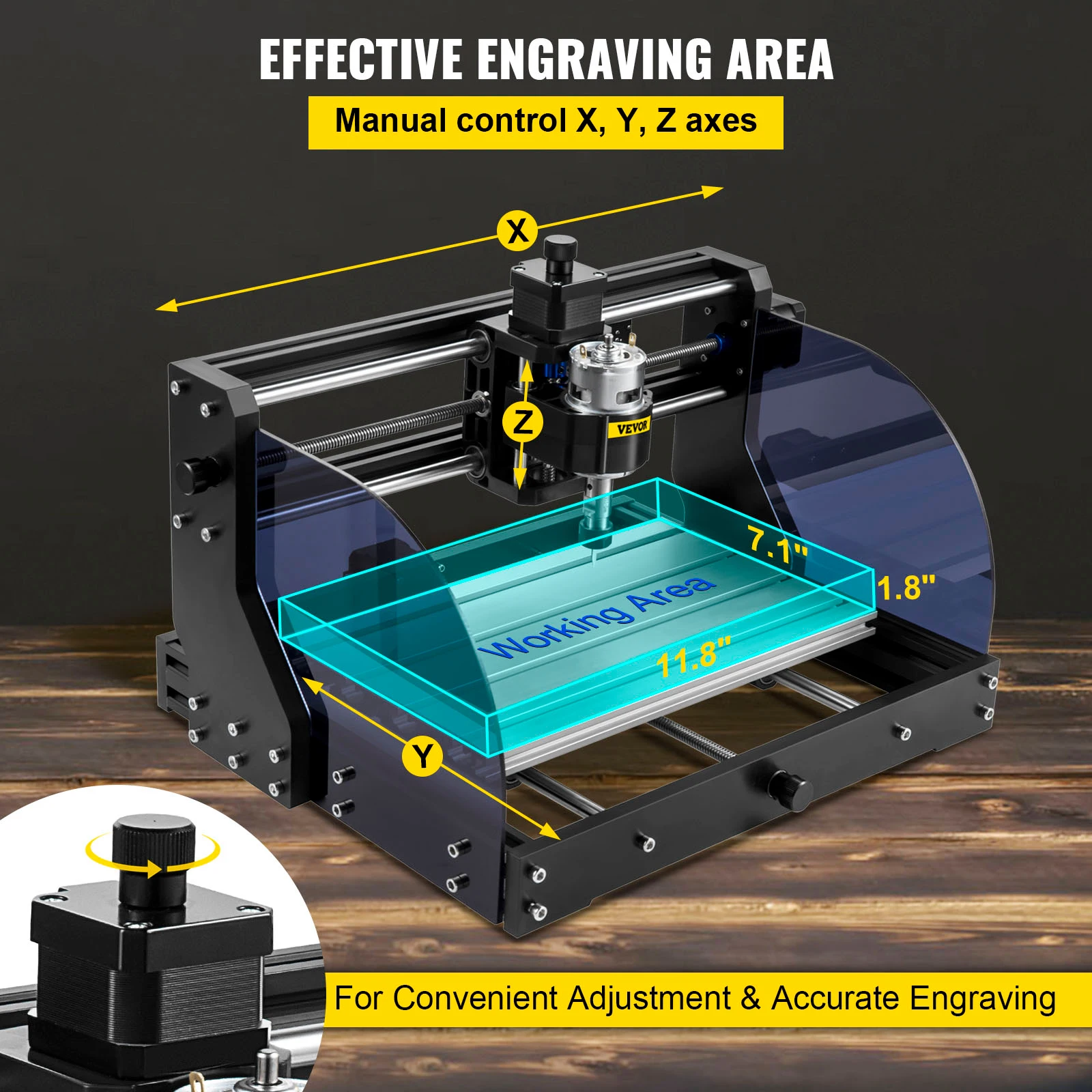 VEVOR CNC 3018 PRO MAX Router Laser Engraving Machine 3 Axis GRBL