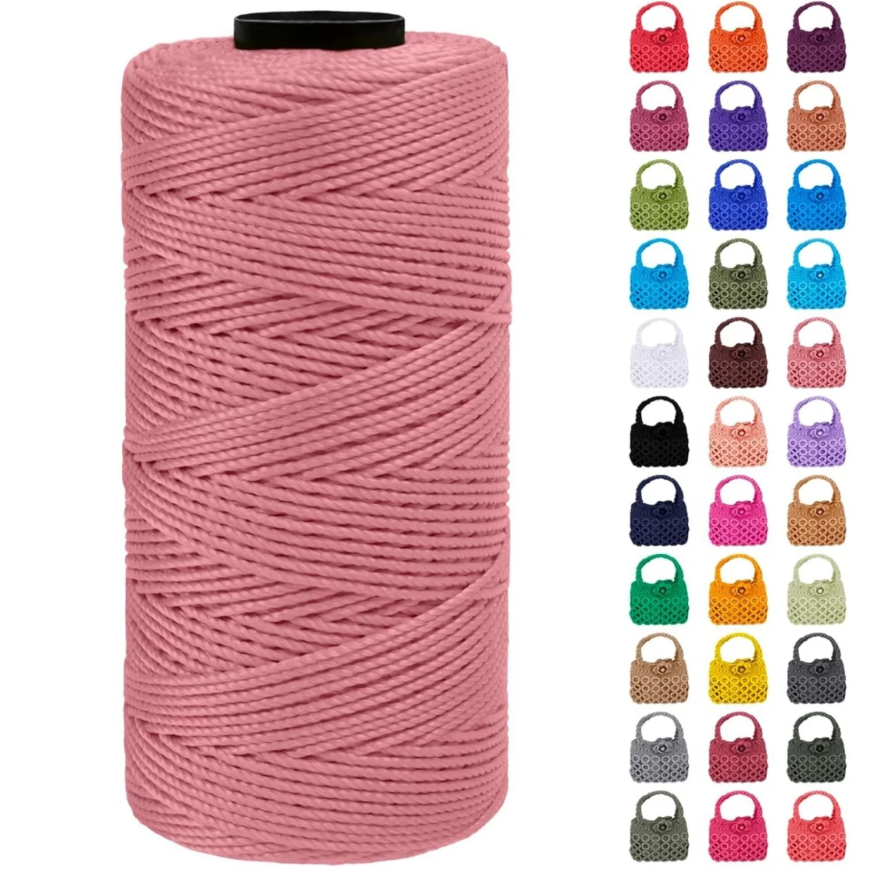 Polypropylene Yarn Cord Crochet Yarn Art Cord Knitting Crafts DTY crochet yarn polypropylene rope 1.5mm 200m For Crochet Bags Purses Dolls