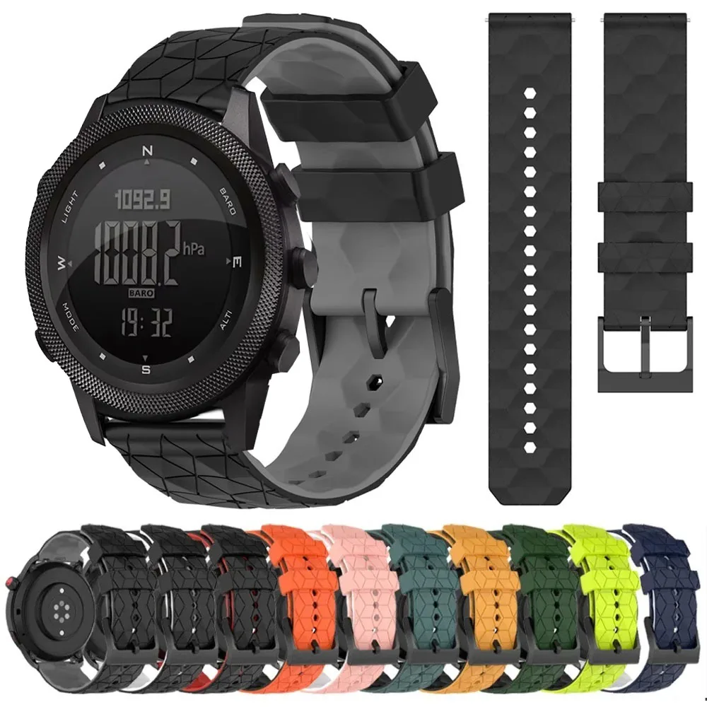 22mm Soft Silicone Breathable Strap for Smartwatches - Sport Bracelet Accessory