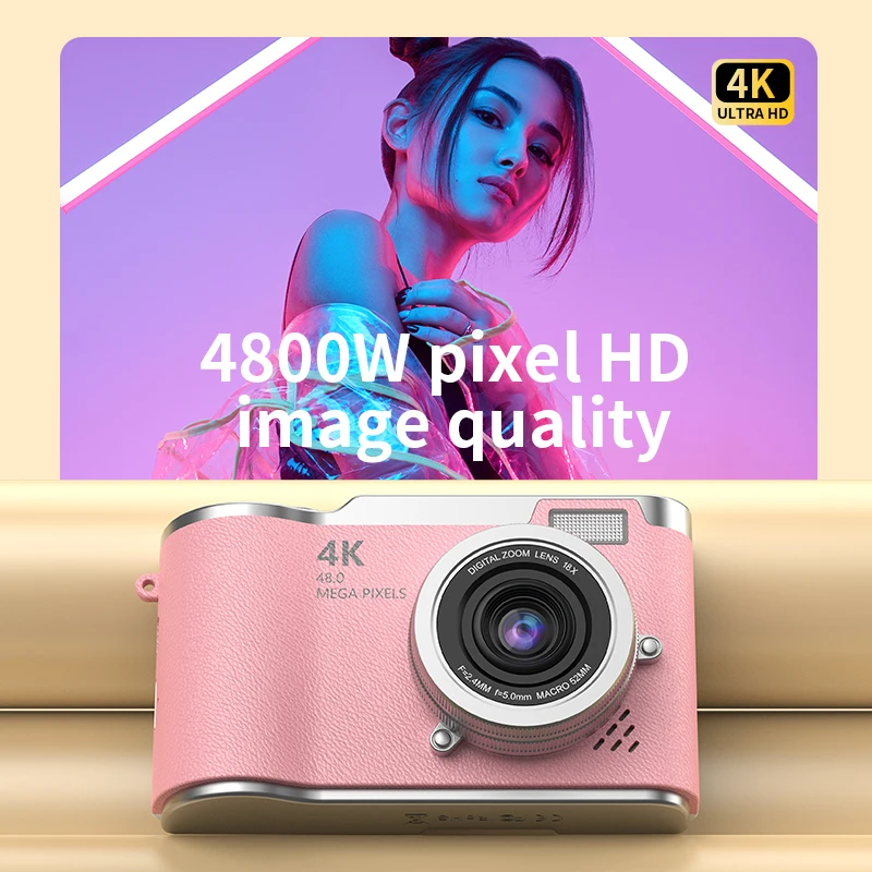 Digital Camera 4K 48MP Photography Camera Video Camcorder Rechargeable Cameras 2.4 inch Screen Camcorder for Kid Adult Beginners - 2