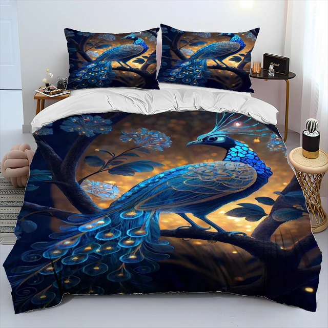 Peacock Colored Bedding Sets