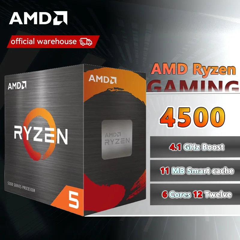 AMD Ryzen 5 4500 R5 4500 New Box with fan - AliExpress