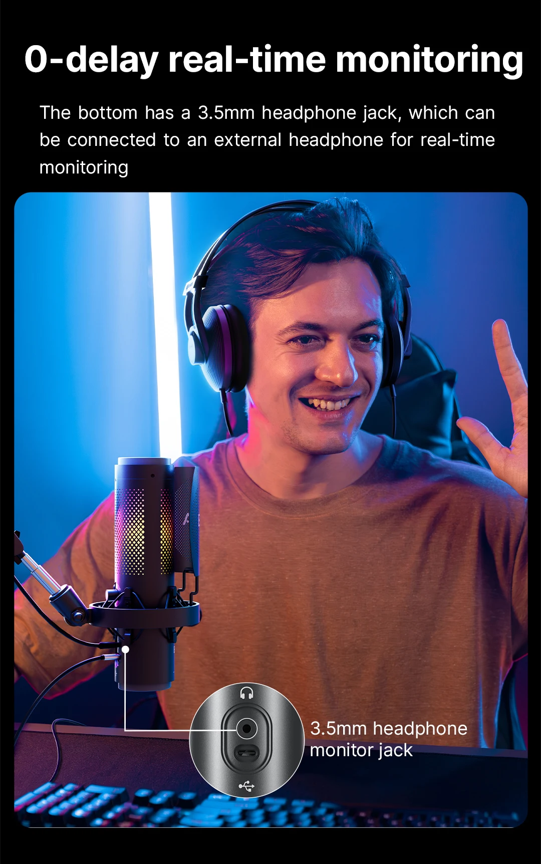 Boya K9 Vibrant Lighting Condenser Microphone in Bangladesh