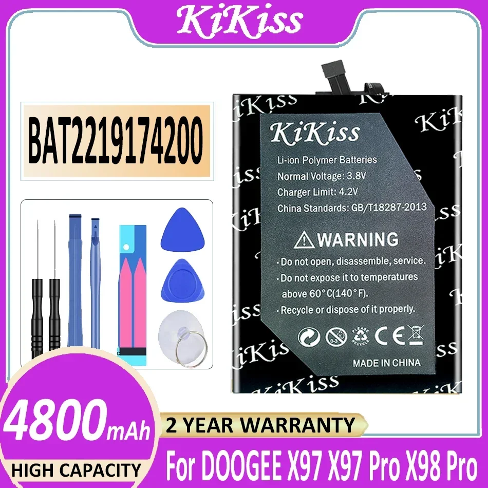 

KiKiss Battery BAT2219174200 4800mAh For DOOGEE X97Pro X98Pro X97/X98 Pro Mobile Phone Bateria