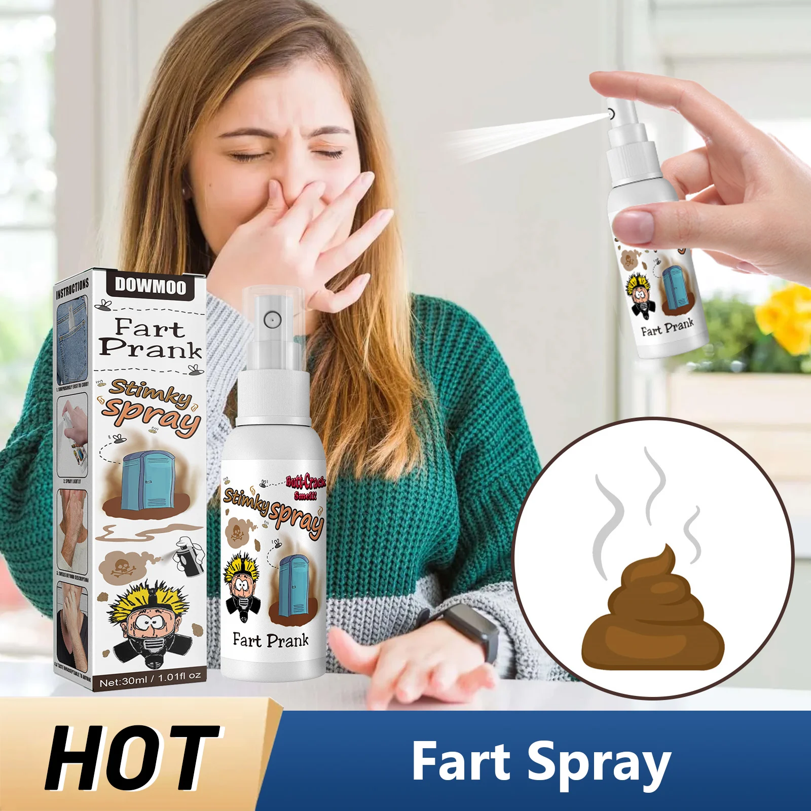 Fart Spray Pranks Hilarious Gag Gifts for Adults or Kids Fart Gag Prank Joke Spray Prank Poop