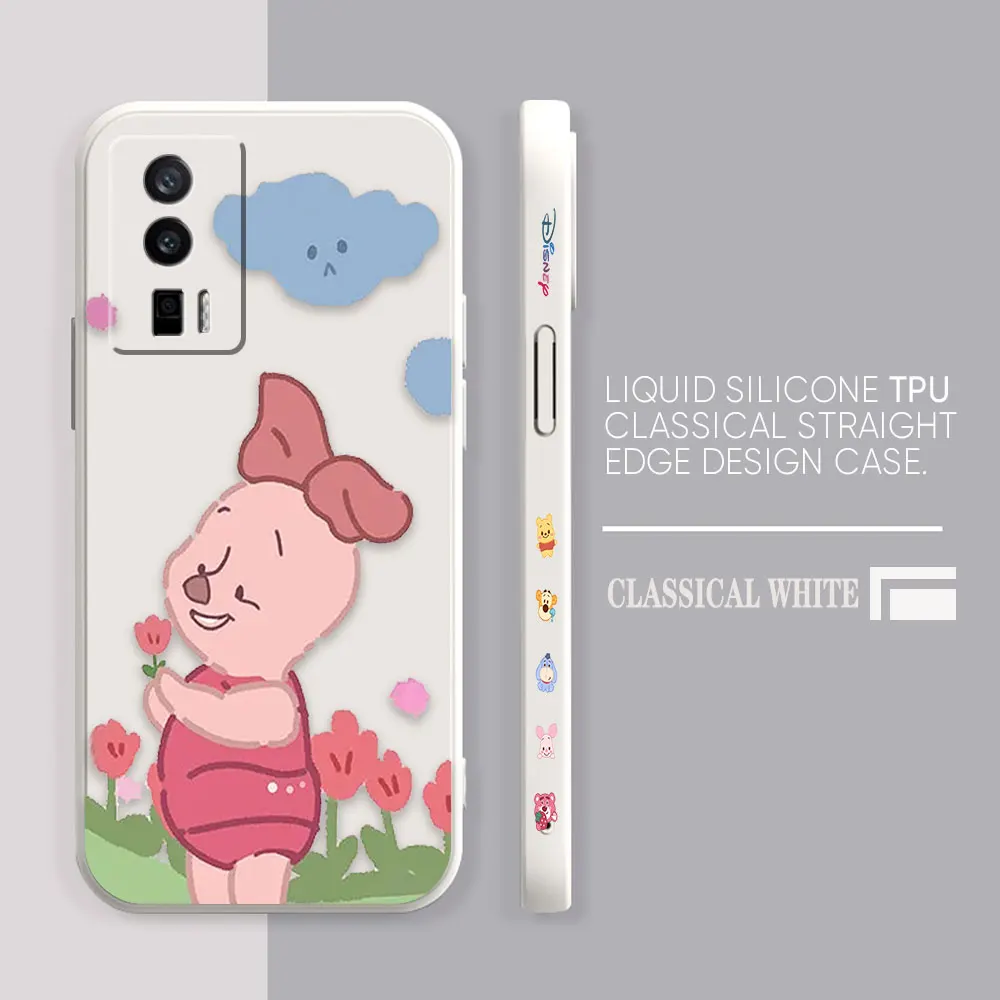 thumbnail image 1 of Case For Redmi K60E K60 K50 K40S K40 K30 9A 9 8A 8 10 Pro 4G 5G Colour Simple Liquid silicone Case Piglet Winnie the Pooh Bear, 1 of 5