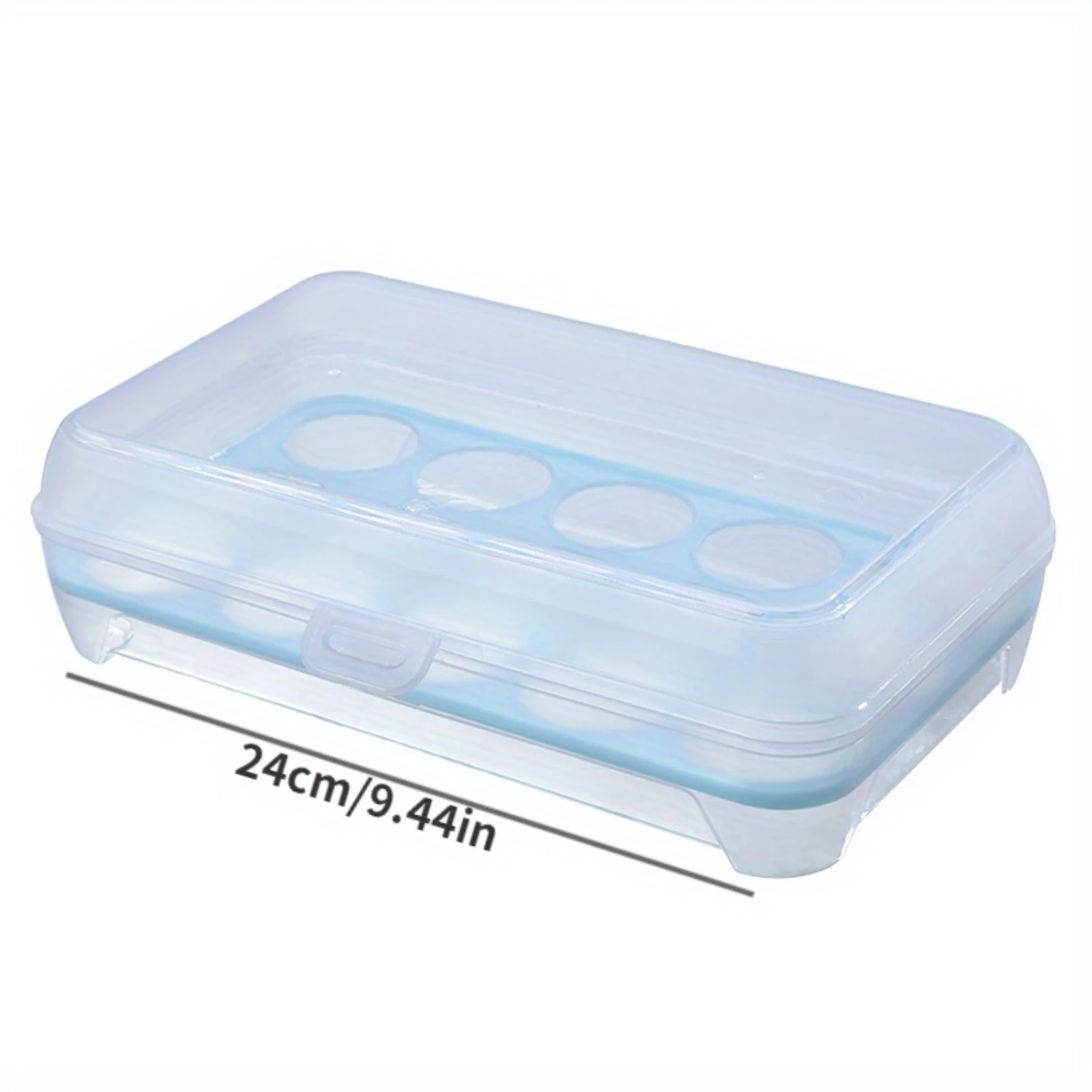 1Pc Stackable Egg Container 15-Grid Freezer-Safe Plastic Tray For Refrigerator & Organization