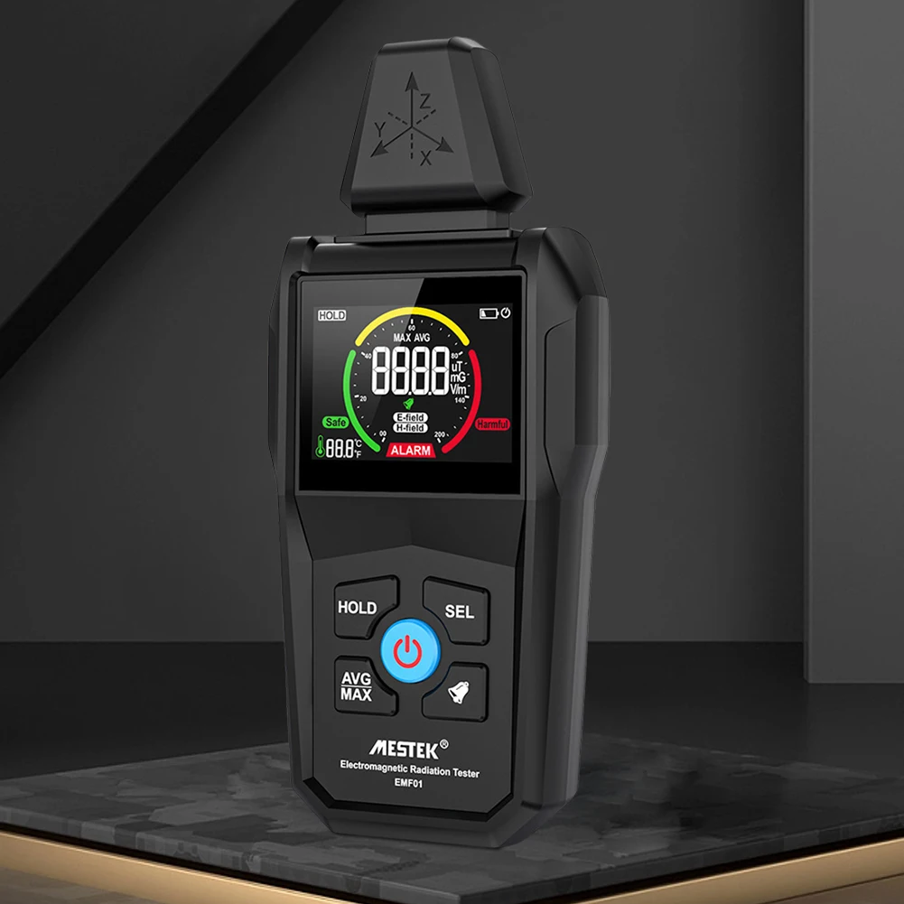 전기 자기장 스캐닝 가이거 선량계 다기능 디지털 컬러 디스플레이 감지기 실내외 휴대용