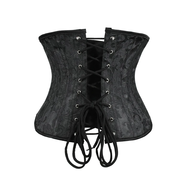 Waist trainer 24 steel boned underbust corset women steampunk bodice gothic clothing abdomen slimming plus size bustier for waist corset corset bustier top lace corset