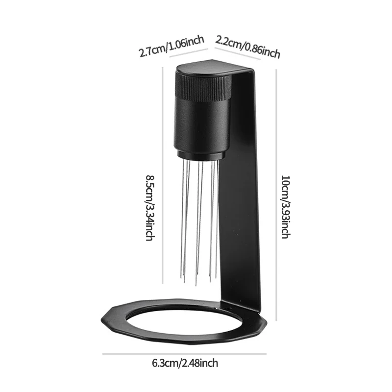 WDT Tool Espresso Coffee Stirrer Needle 8 Needles Magnetic Absorption Stand Barista Coffee Stirring Distribution Tool