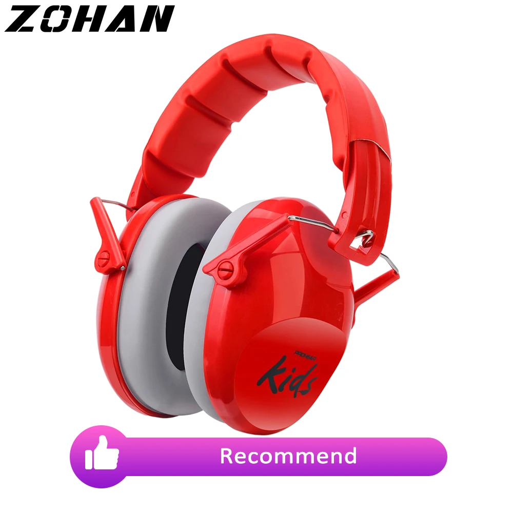 цена ZOHAN Kid Earmuffs Hearing Safety Protection Passive Noise Reduction Earmuffs Foldable Ear Defenders For Toddler Autism Children