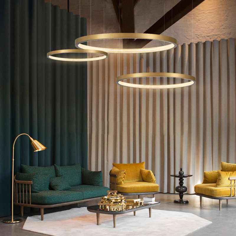 

Brass Ring Pendant Lamp Modern Pendant Lighting For Kitchen Island Hanging Lamp For Dining Room Hanging Light Fixtures