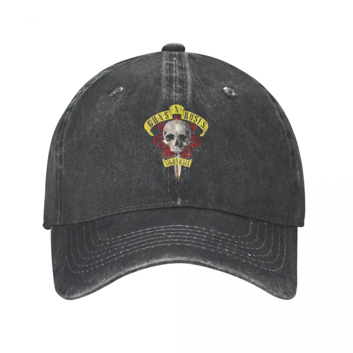 

Винтажные бейсболки Guns N Roses с потертым денимом и черепом, Снэпбэк Кепка для мужчин и женщин, кепки для бега и гольфа с регулируемой посадкой