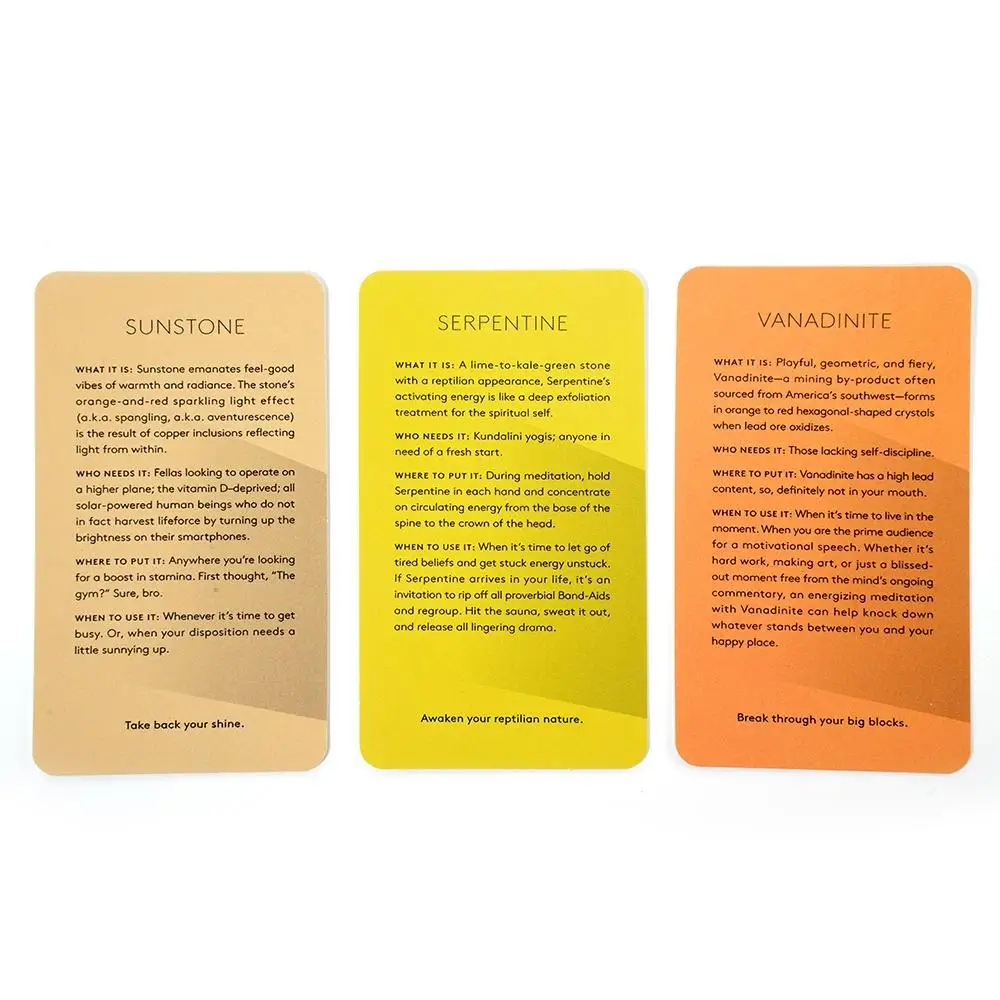 Crystals The Stone Deck 78 Crystals To Energize Your Life Tarot Cards 6