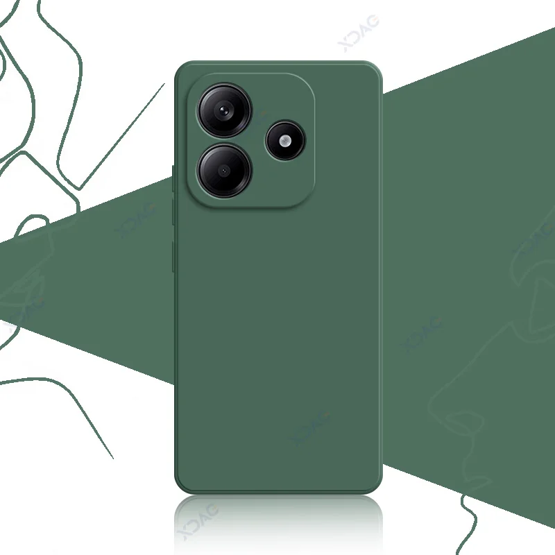 Luxury Square Liquid Silicone Waterproof 360° Soft Phone Case Cover