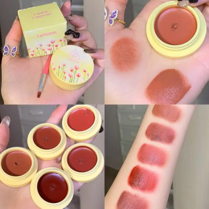 

Lip Glaze 5 Colors Mud Matte Velvet Lipstick Refreshing Texture Long Lasting Female Professional Beauty Makeup Korean Cosmetics